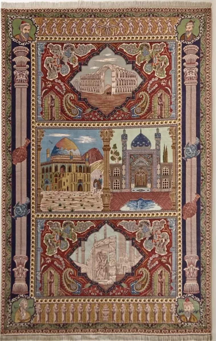 TÄBRIZ BILDTEPPICH ANTIK - 200x130